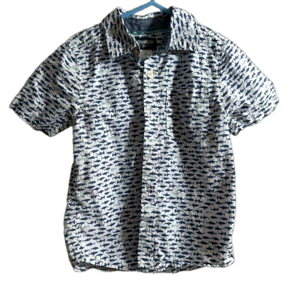Oshkosh B’gosh Shark Print Button Down Shirt